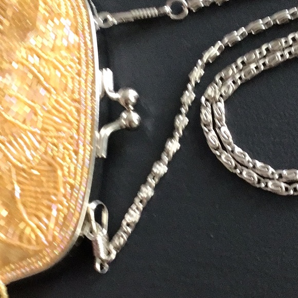 Vintage gold beaded evening bag - Picture 4 of 7